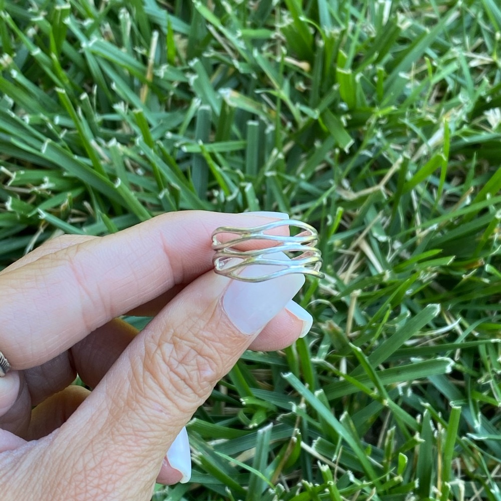 Stamped Sterling Silver Ring - image 2